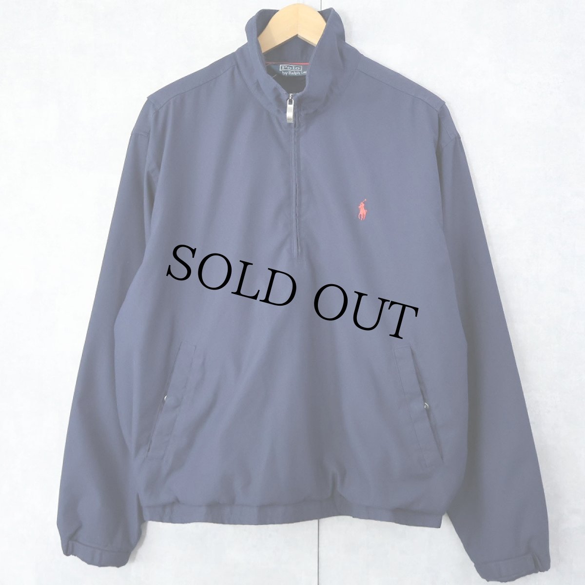 画像1: POLO Ralph Lauren ハーフジップ プルオーバージャケット NAVY M (1)