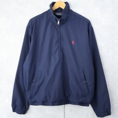 画像1: POLO Ralph Lauren ハーフジップ プルオーバージャケット NAVY M (1)