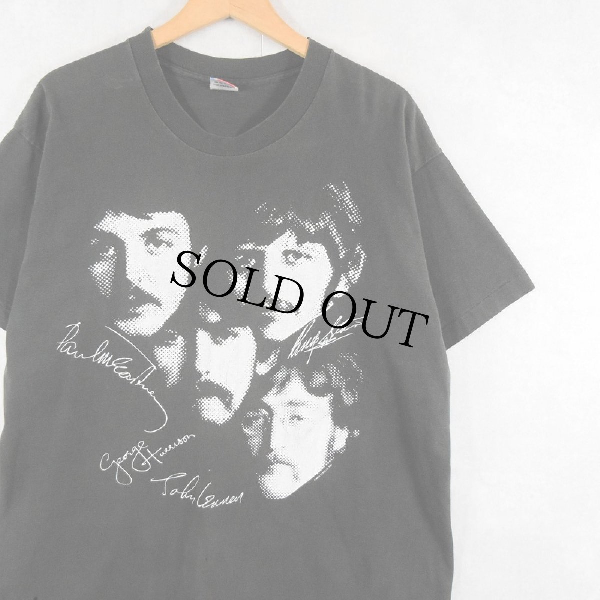 画像1: 90's BEATLES USA製 ロックバンドTシャツ BLACK XL (1)