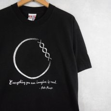 画像1: 90's Pablo Picasso USA製 "Everything you can imagine is real." アートプリントTシャツ BLACK L (1)