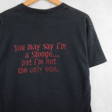 画像2: 90's The Three Stooges "John Lennon" パロディプリントTシャツ BLACK (2)