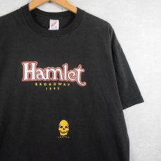 画像1: 90's USA製 "Hamlet BROADWAY 1995" ミュージカルプリントTシャツ BLACK XL (1)