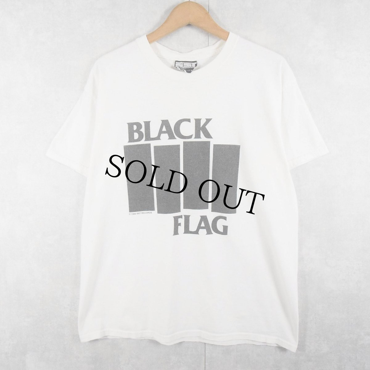 画像1: BLACK FLAG ハードコアパンクバンドプリントTシャツ L (1)