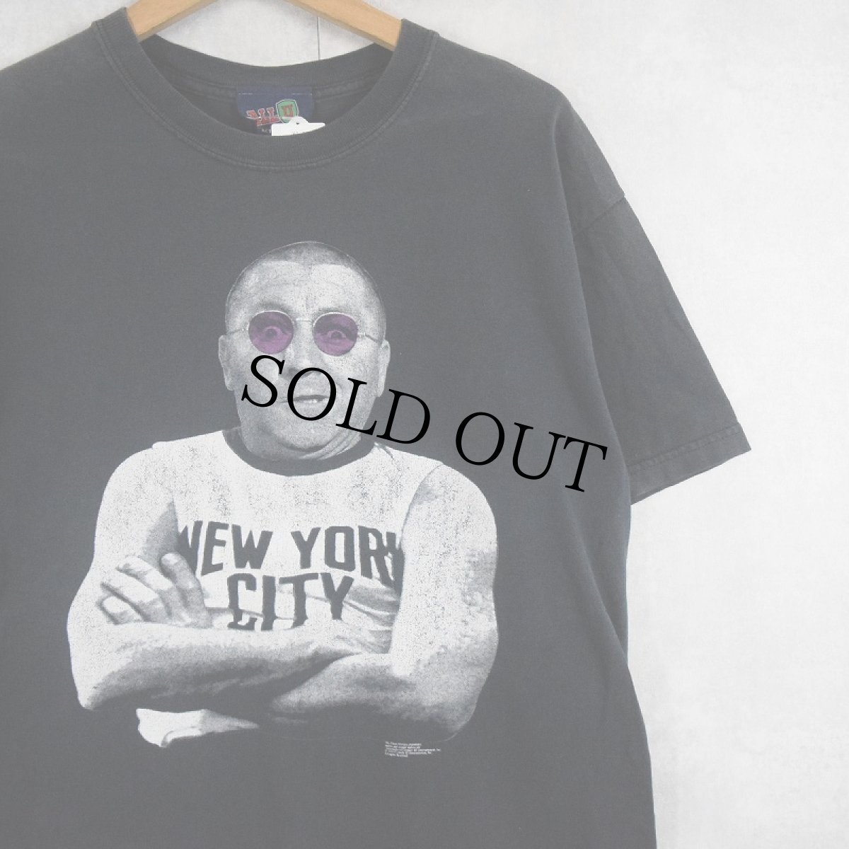画像1: 90's The Three Stooges "John Lennon" パロディプリントTシャツ BLACK (1)