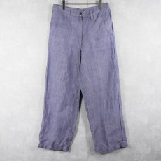 画像1: 50〜60's FRENCH MILITARY リネンセーラーパンツ "ワンウォッシュ" DEADSTOCK【W32 L29】 (1)