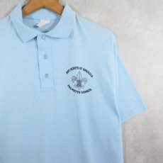 画像1: 80's BOY SCOUTS OF AMERICA USA製 ロゴプリントポロシャツ L (1)