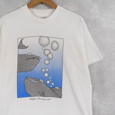 画像1: 90's Island Warp "Ralph!... Was that you?" シュールイラストプリントTシャツ L (1)