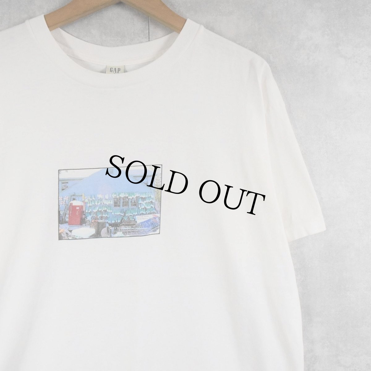 画像1: 90's GAP USA製 プリントTシャツ M (1)