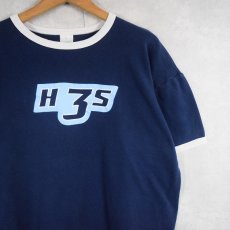 画像1: handsome 3 some エロプリント リンガーTシャツ L (1)