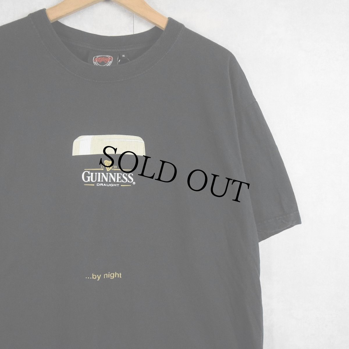 画像1: GUINNESS BEER ロゴプリントTシャツ BLACK XL (1)