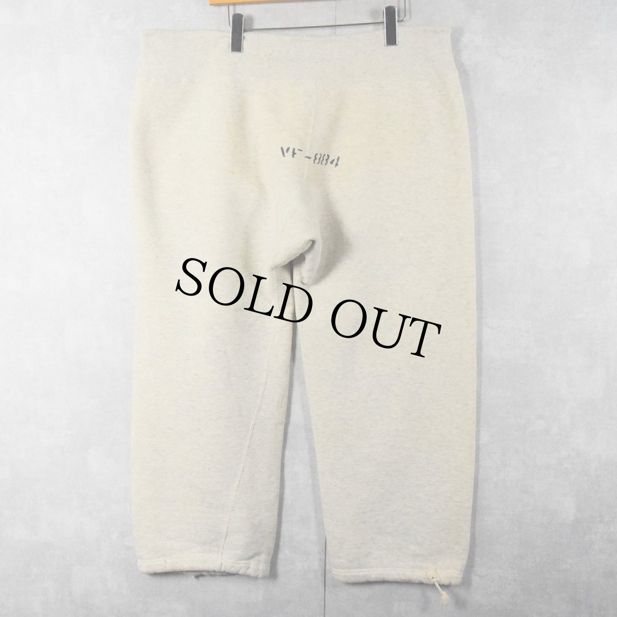 画像2: 40's WWII U.S.NAVY ステンシル入り ダブルニー スウェットパンツ L (2)