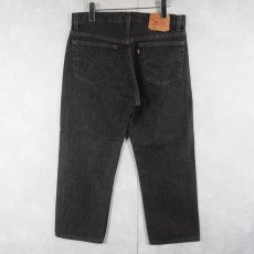 画像2: 90's Levi's 501 USA製 先染め ブラックデニムパンツ W33 (2)