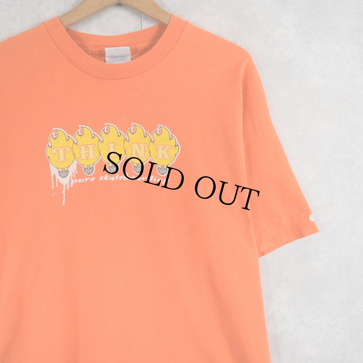 画像1: THINK SKATEBOARDS ロゴプリントTシャツ XL (1)