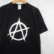 画像1: ANARCHY パンクロックバンドTシャツ BLACK M (1)