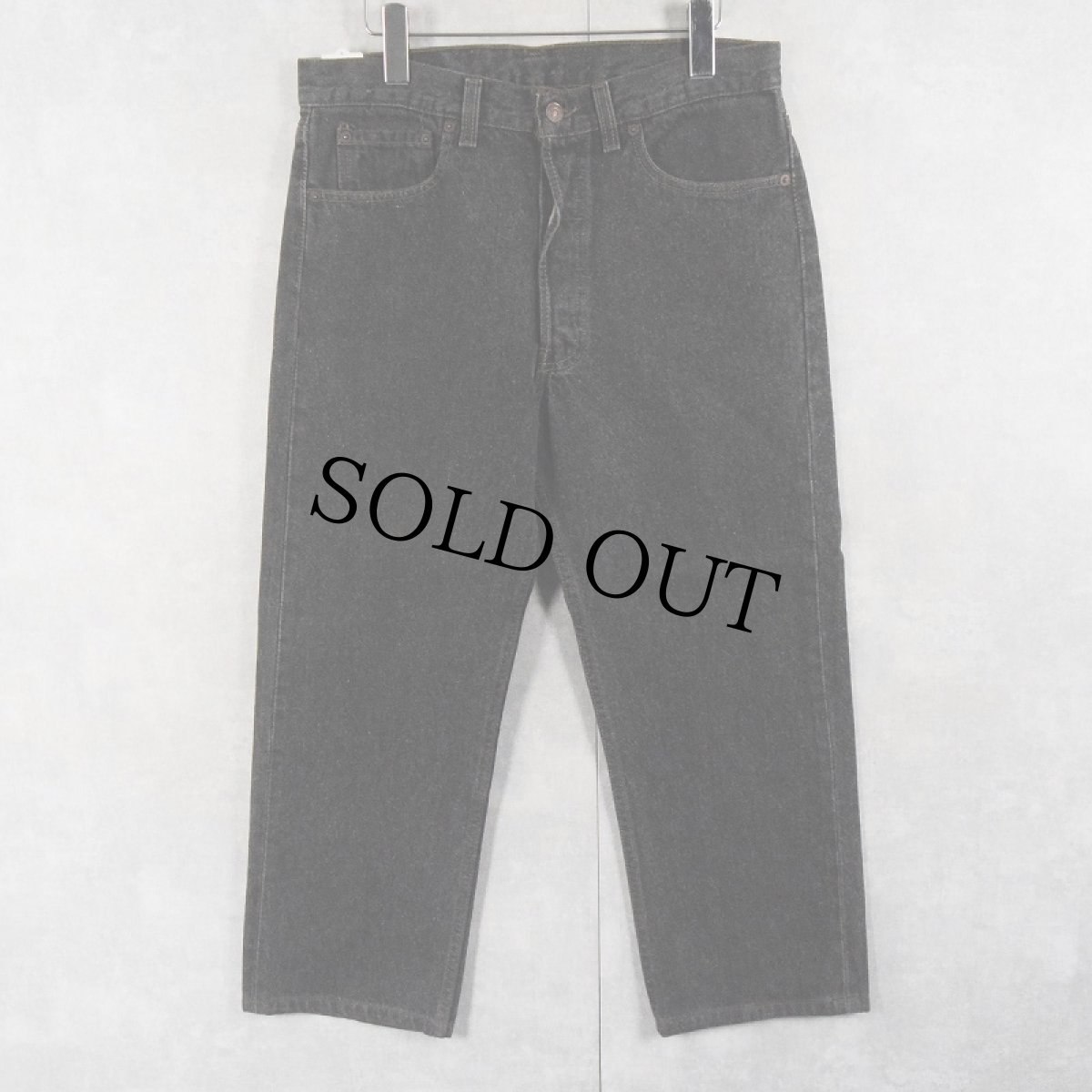 画像1: 90's Levi's 501 USA製 先染め ブラックデニムパンツ W33 (1)