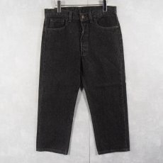画像1: 90's Levi's 501 USA製 先染め ブラックデニムパンツ W33 (1)