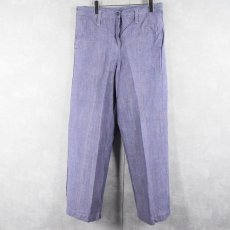 画像1: 50〜60's FRENCH MILITARY リネンセーラーパンツ "ワンウォッシュ" DEADSTOCK【W32 L29】 (1)