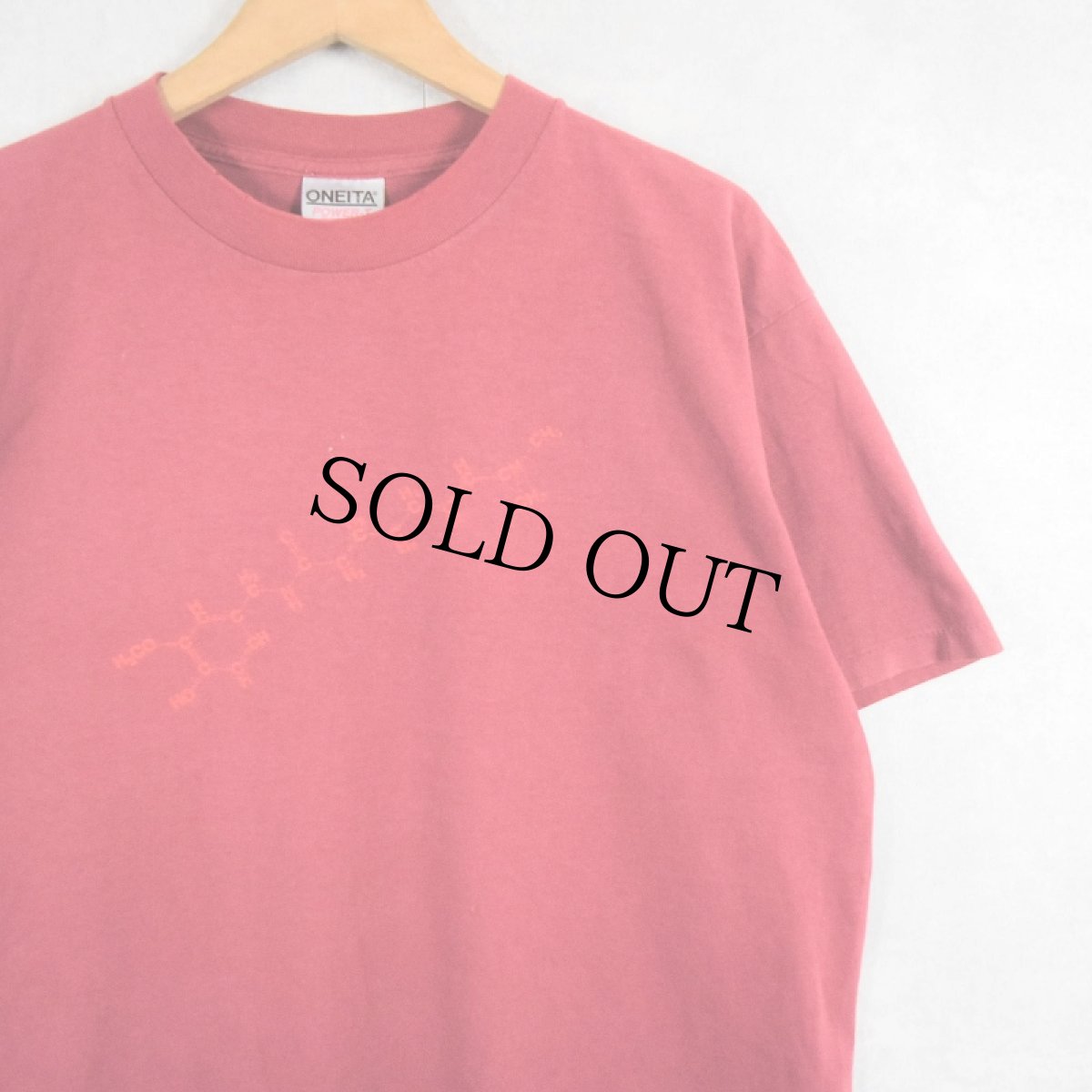 画像1: 90's USA製 化学式 プリントTシャツ L (1)