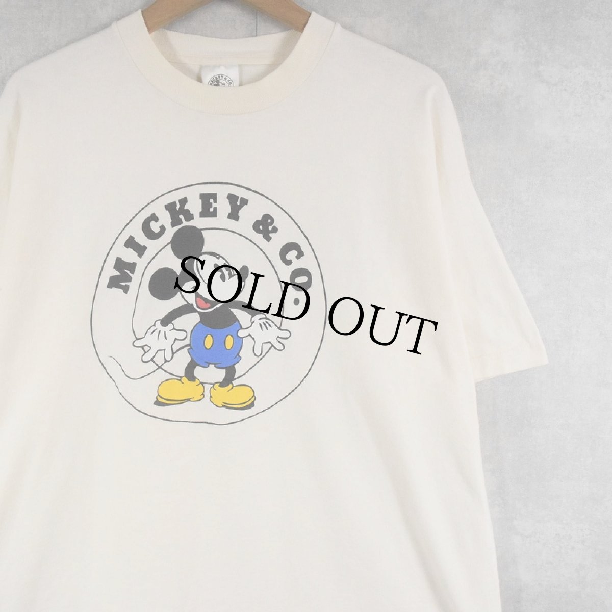 画像1: 90's MICKEY&CO USA製 "MICKEY MOUSE" キャラクタープリントTシャツ ONE SIZE (1)