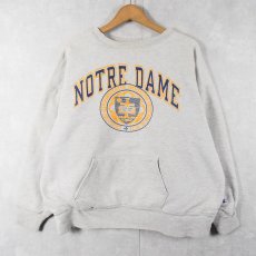 画像1: 80〜90's Champion REVERSE WEAVE USA製 トリコタグ "NORTRE DAME" ダブルフェイス スウェット XL (1)