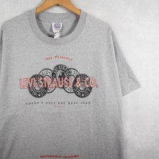 画像1: 90's Levi's USA製 "THERE'S ONLY ONE REAL JEAN" プリントTシャツ L (1)