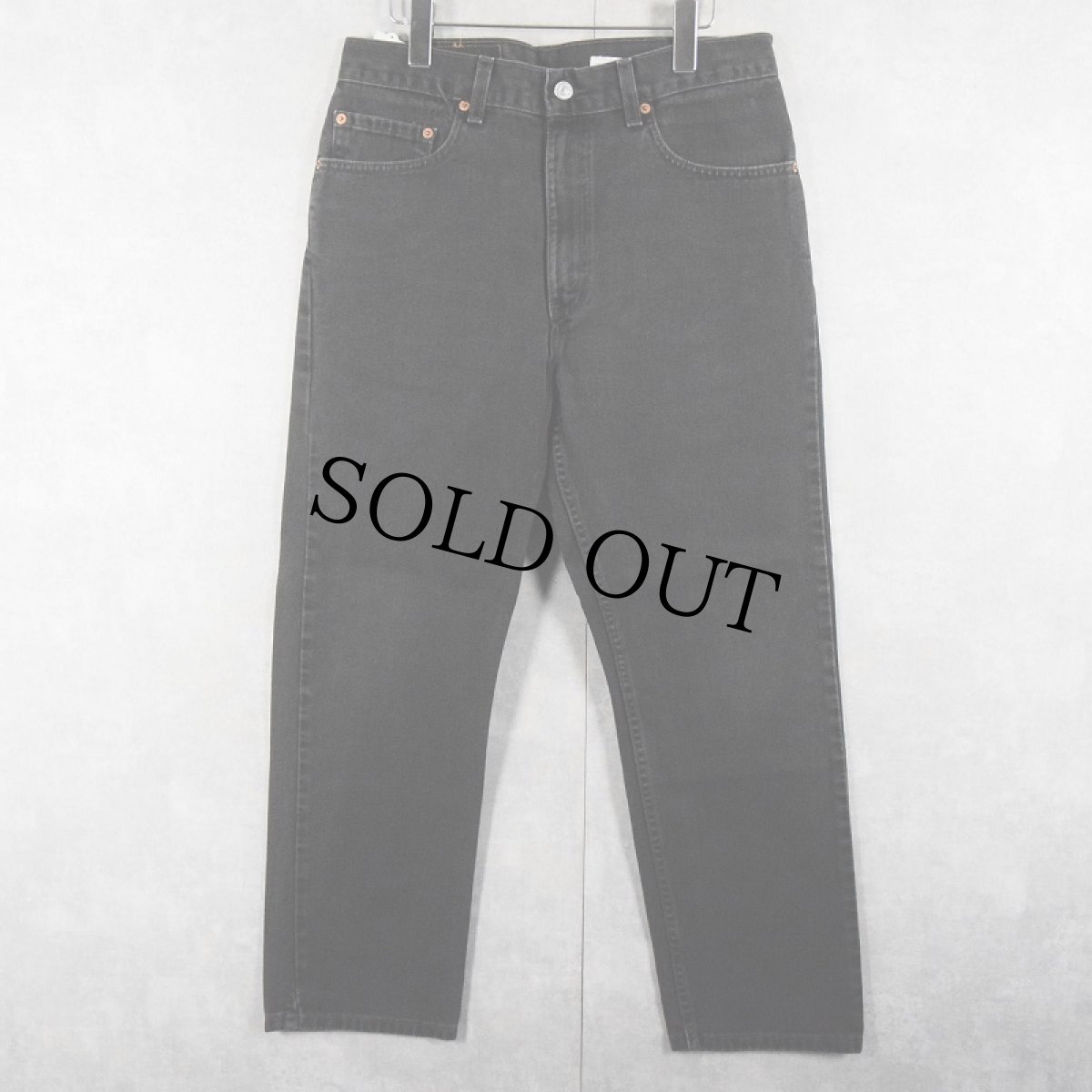 画像1: 2000's Levi's 505 REGULAR FIT STRAIGHT LEG USA製 "サルファブラック" ブラックデニムパンツ W33 (1)