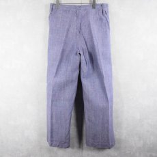 画像2: 50〜60's FRENCH MILITARY リネンセーラーパンツ "ワンウォッシュ" DEADSTOCK【W32 L29】 (2)