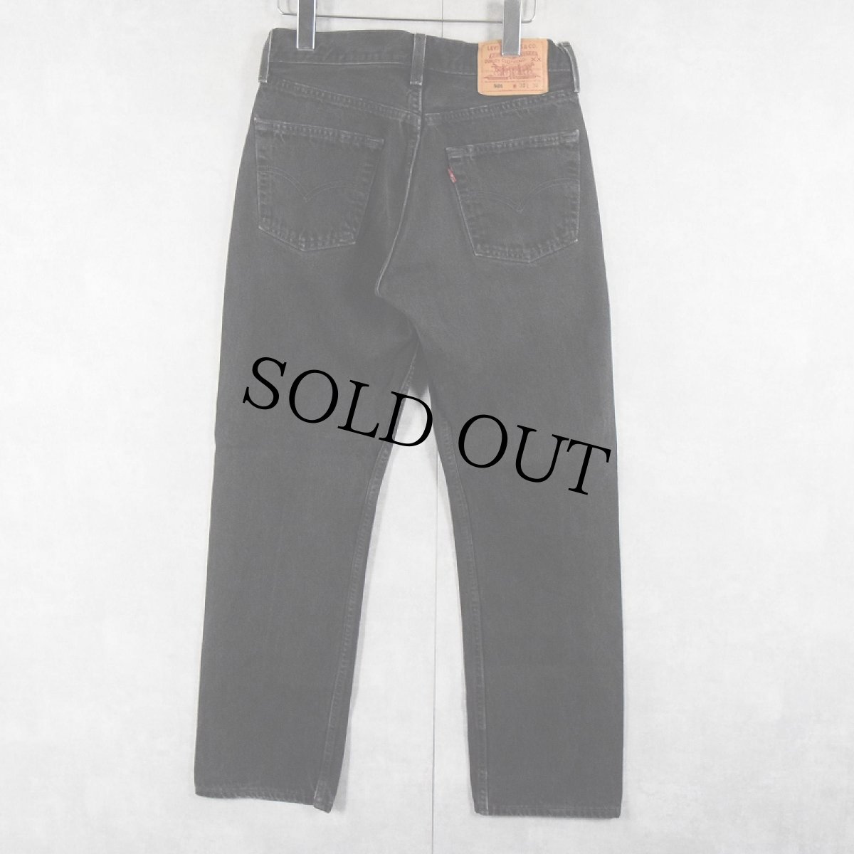 画像2: 90's Levi's 501 USA製 "サルファブラック" ブラックデニムパンツ W28 (2)