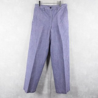 50〜60's フランス軍リネンセーラーパンツ デッド W33 [156274] 60s 60年代 フランス軍 ミリタリー リネンパンツ セーラーパンツ