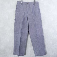 画像1: 50〜60's FRENCH MILITARY リネンセーラーパンツ "ワンウォッシュ" DEADSTOCK【W32 L29】 (1)