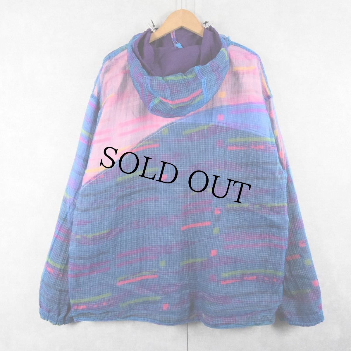 画像2: 90's NIKE AQUA GEAR リバーシブル ナイロンアノラックパーカー XL (2)