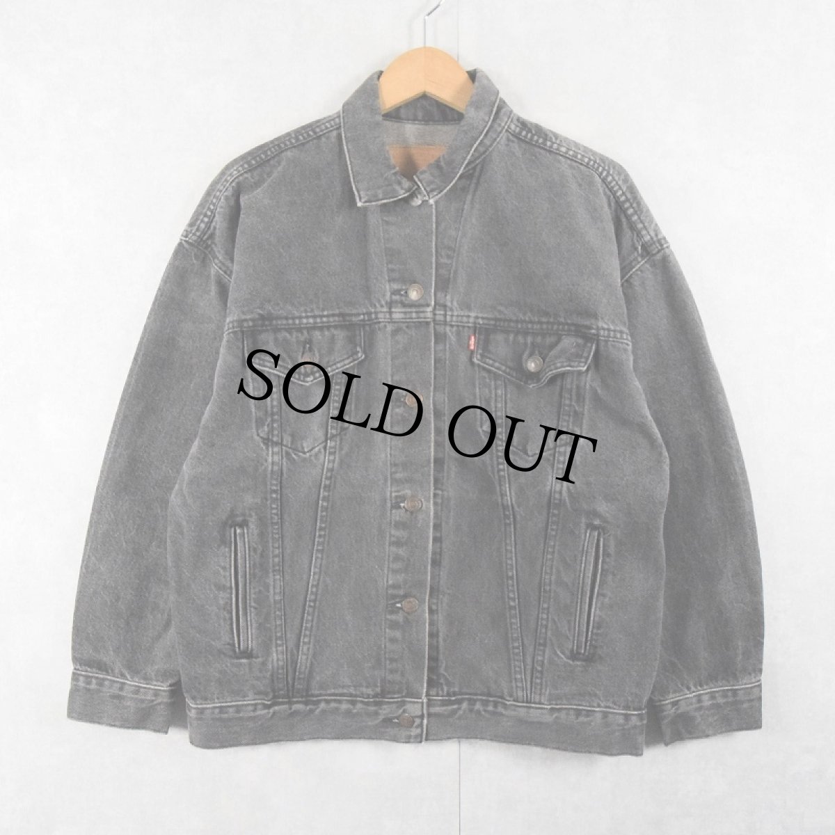 画像1: 80's Levi's 77930-1158 USA製 ブラックデニムジャケット L (1)