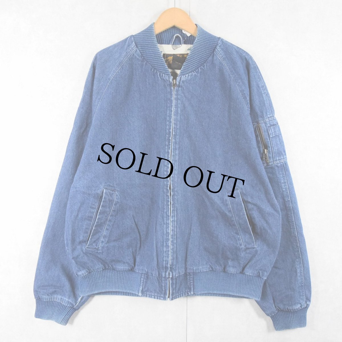 画像1: 80's Eddie Bauer "MA-1 TYPE" デニムジャケット XL (1)