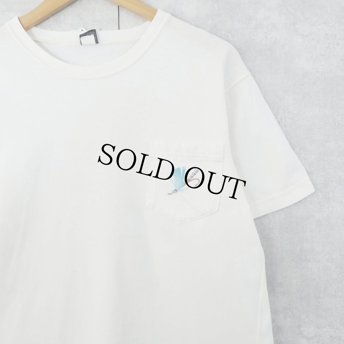 画像2: 90's LANDS' END USA製 "Rainbow Tour" ポケット付きプリントTシャツ XL (2)