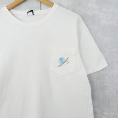 画像2: 90's LANDS' END USA製 "Rainbow Tour" ポケット付きプリントTシャツ XL (2)