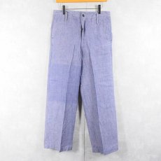 画像1: 50〜60's FRENCH MILITARY リネンセーラーパンツ "ワンウォッシュ" DEADSTOCK【W32 L30】 (1)