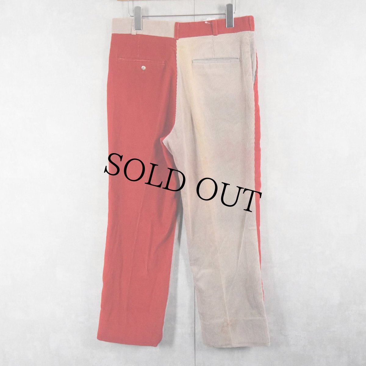 画像2: 80's Woodhouse Lynch Clothiers クレイジーパターン 太畝 コーデュロイパンツ W31 (2)