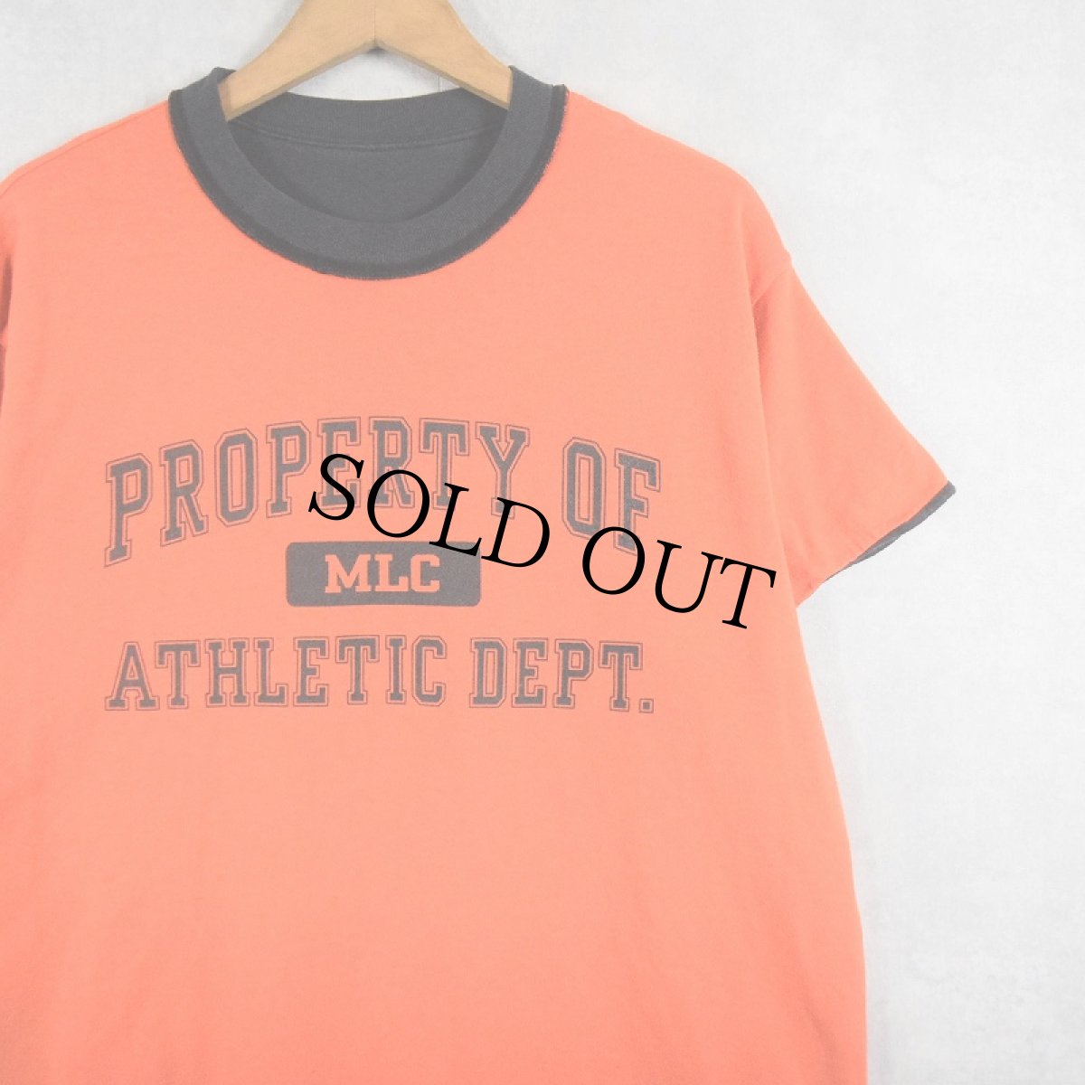 画像2: 80's〜 "PROPERTY OF ATHLETIC DEPT." プリント リバーシブルTシャツ BLACK XL (2)
