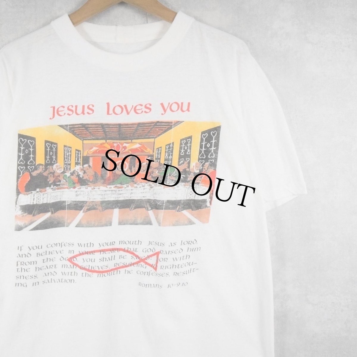画像1: "JESUS LOVES YOU" ジーザス パロディプリントTシャツ (1)