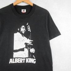 画像1: 90's Albert King USA製 ブルースシンガー プリントTシャツ BLACK L (1)