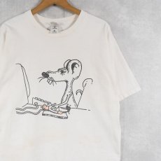 画像1: 90〜2000's "MOUSE" シュールイラストプリントTシャツ XL (1)