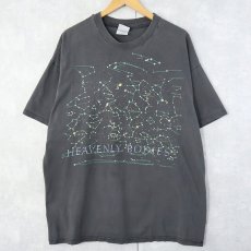 画像1: 90's LIBERTY GRAPHICS USA製 "HEAVENLY BODIES" 星図プリントTシャツ XXL (1)