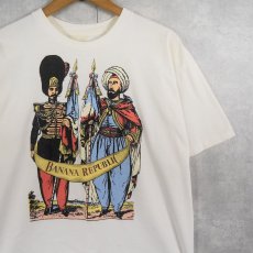 画像1: 90's BANANA REPUBLIC USA製 イラストプリントTシャツ M (1)