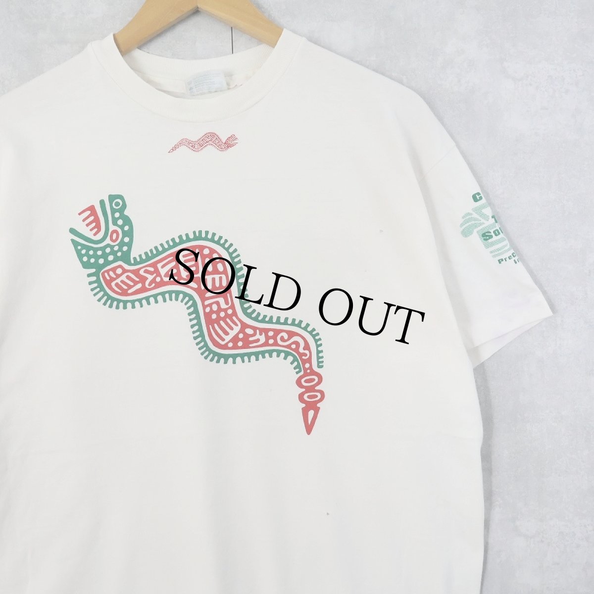 画像1: 【SALE】  90's COATL The Sorcerer USA製 蛇イラストプリントTシャツ L (1)