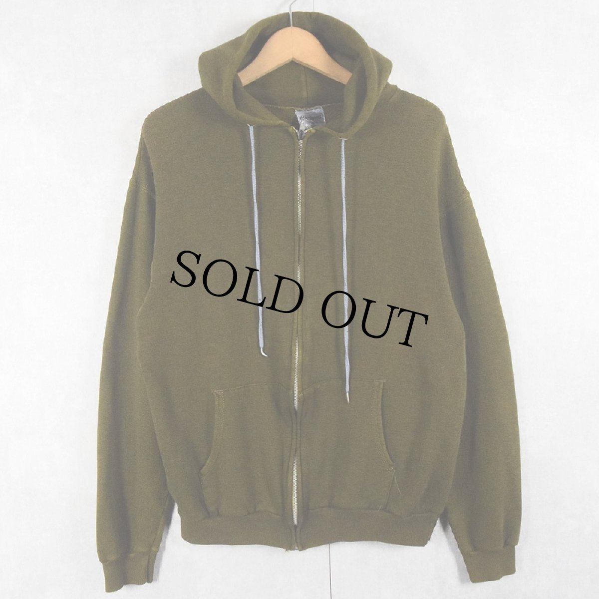 画像1: 90's Hanes USA製 オーバーダイ スウェットジップパーカー L (1)