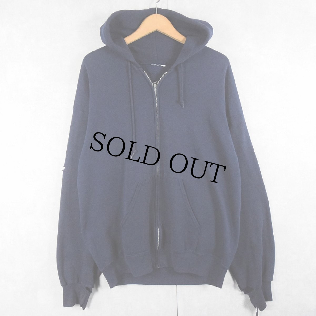 画像1: 70〜80's スウェットジップパーカー NAVY (1)