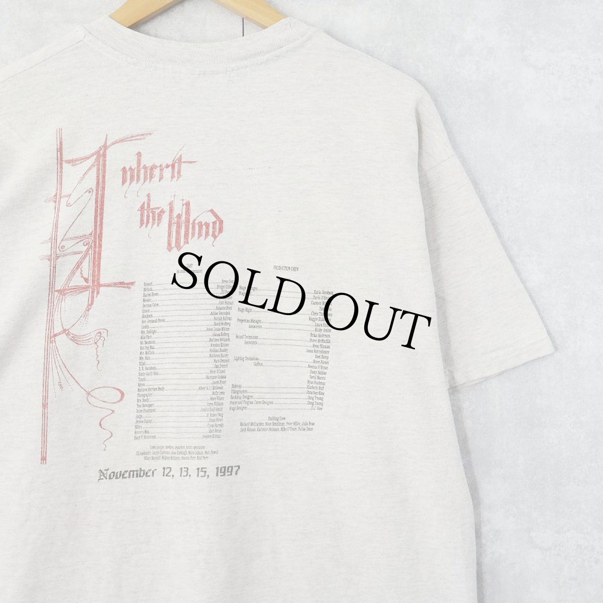 画像2: 1997 Inherit the Wind USA製 舞台プリントTシャツ L (2)