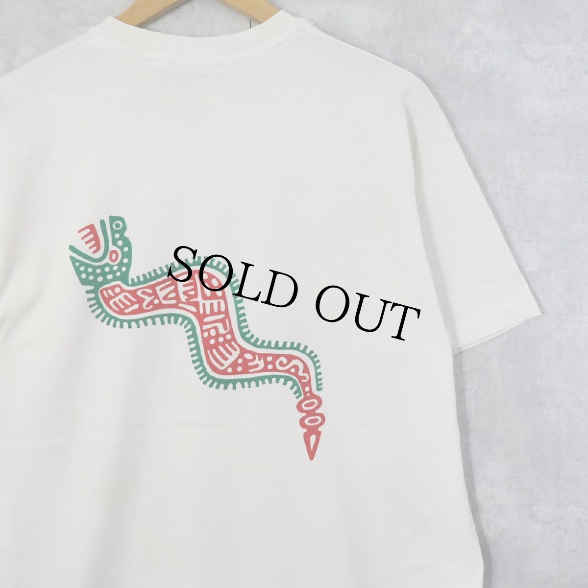 画像2: 【SALE】  90's COATL The Sorcerer USA製 蛇イラストプリントTシャツ L (2)