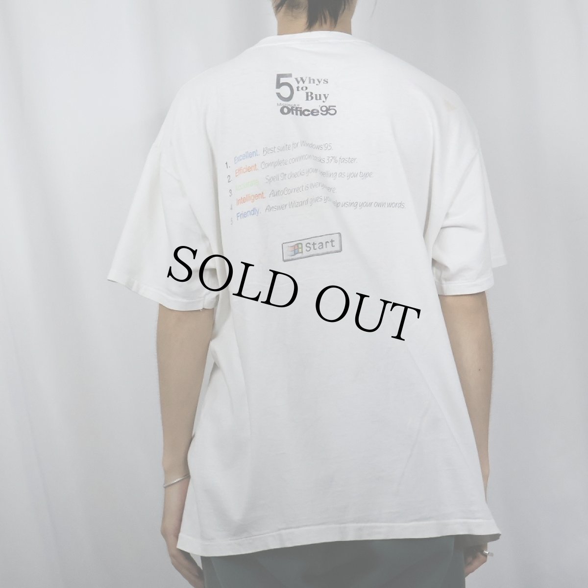 画像4: 90's Microsoft office コンピューター企業 プリントTシャツ XL (4)