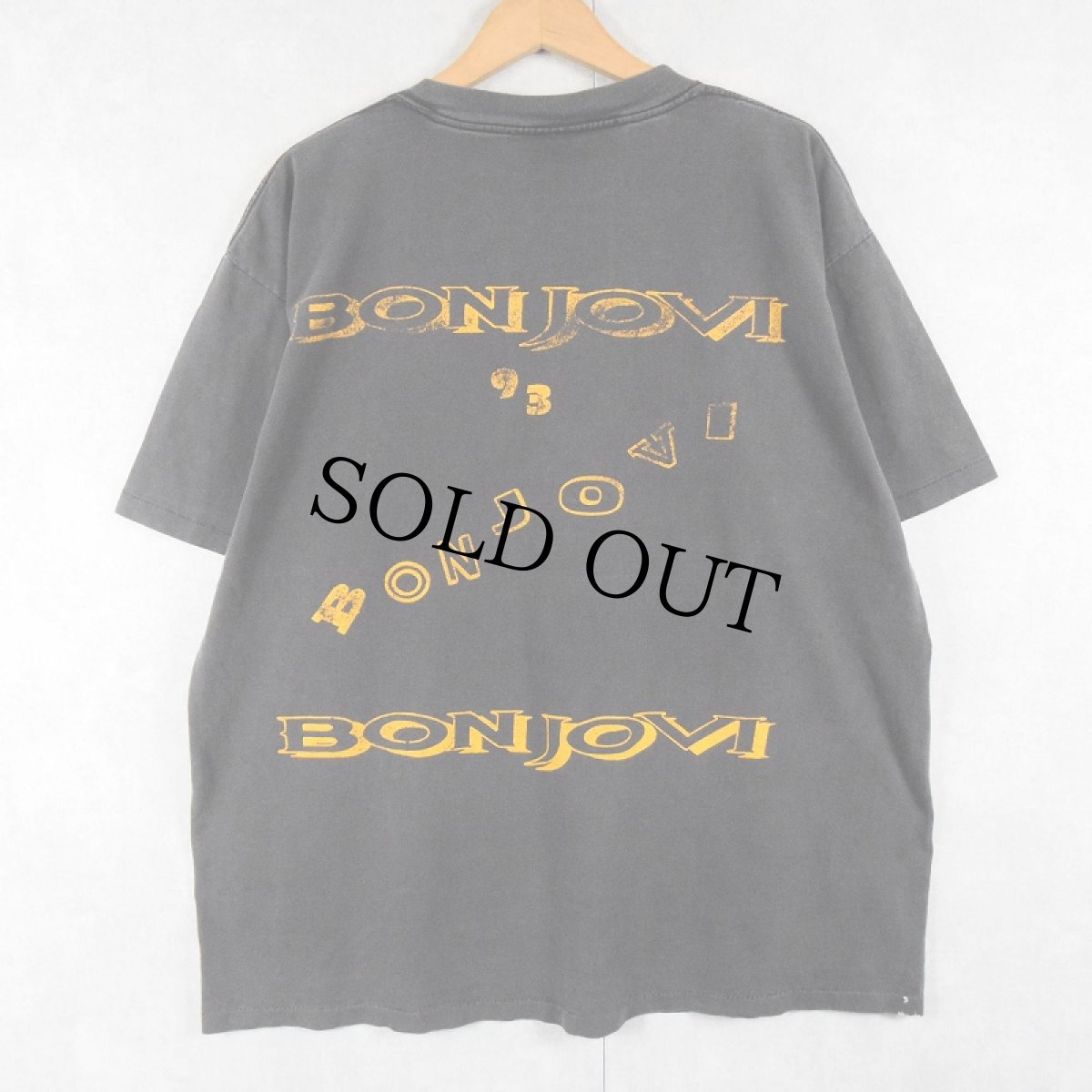 画像2: 90's BON JOVI USA製 ハードロックバンド プリントTシャツ BLACK XL (2)
